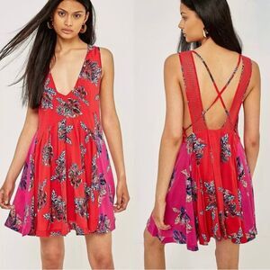 Free People Thought It Was A Dream Printed Mini Dress (Size S)